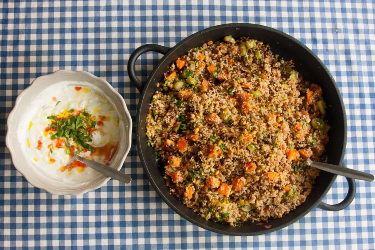 הבלוג של לייזה פאנלים | יומן מטבח קטן של עקרת בית גדולה | נבטוג'דרה-מג'דרה מטרפת מקוסקוס מלא ונבטוטים 6